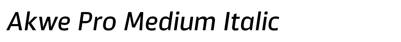 Akwe Pro Medium Italic
